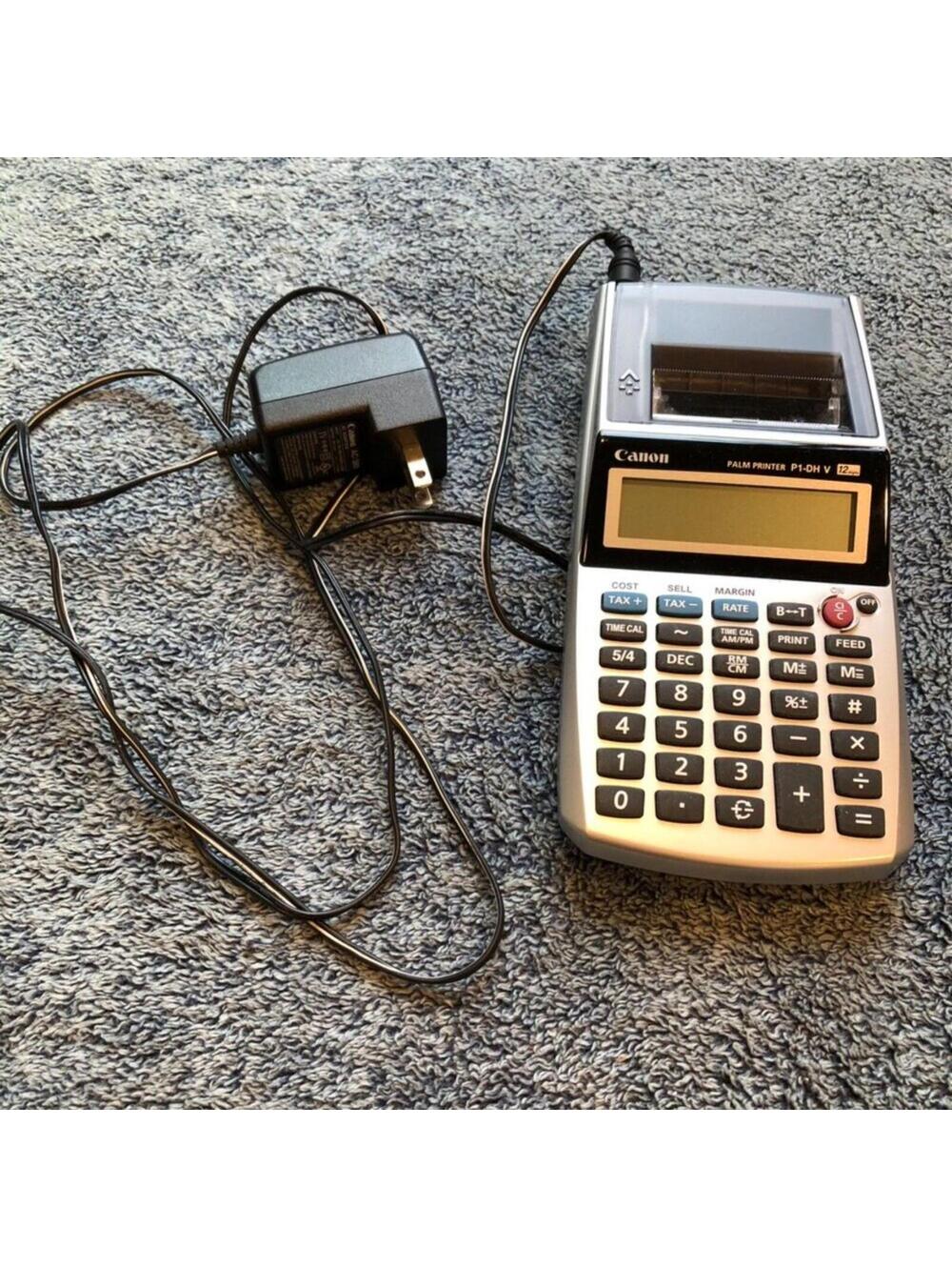 Canon Palm Printer P1-DH V, 12 Digit Handheld Printing Calculator - Tested